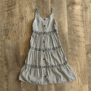 Old Navy Black and White Tiered Ruffled Sundress